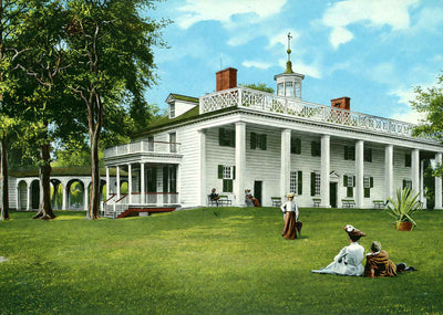 Mount Vernon Home of Washington VA in 1905 Vintage Print (7 Sizes)