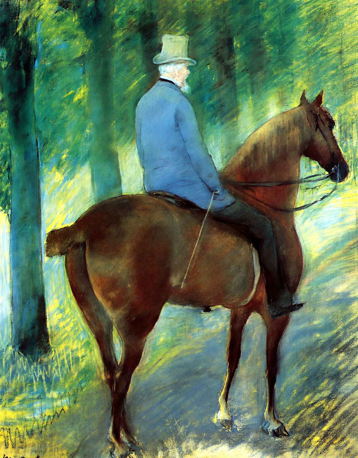 Mr. Robert S. Cassatt on Horseback 1885 by Mary Cassatt Art Print (6 Sizes)