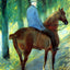 Mr. Robert S. Cassatt on Horseback fine art print by Mary Cassatt (1885)