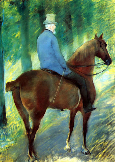 Mr. Robert S. Cassatt on Horseback 1885 by Mary Cassatt Art Print (6 Sizes)