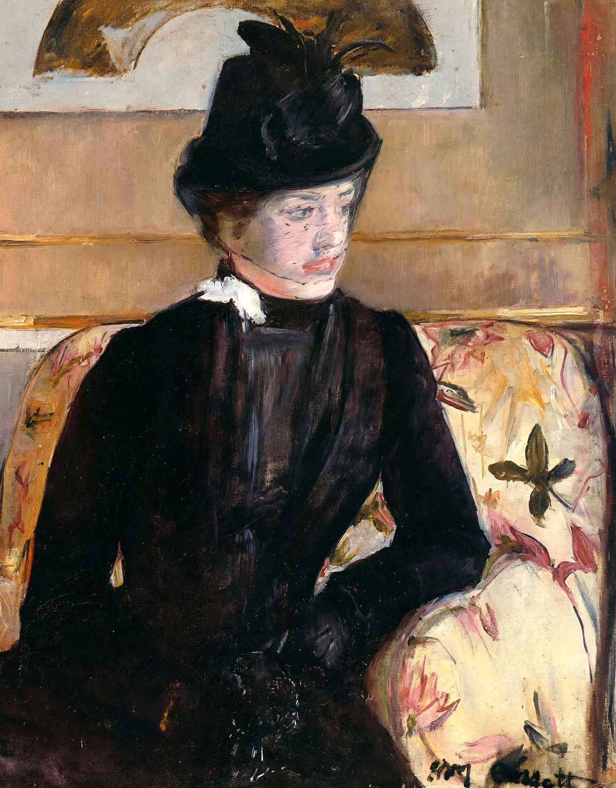 Mrs. Gardner Cassatt in Black 1880 Painting by Mary Cassatt Art Print (6 Sizes)