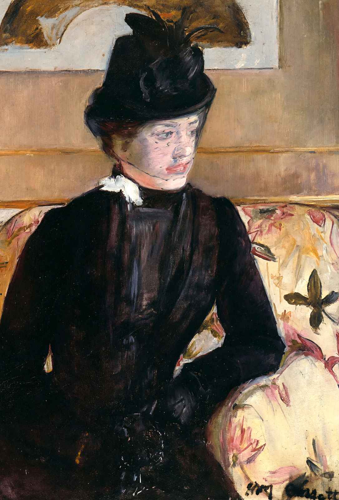 Mrs. Gardner Cassatt in Black 1880 Painting by Mary Cassatt Art Print (6 Sizes)