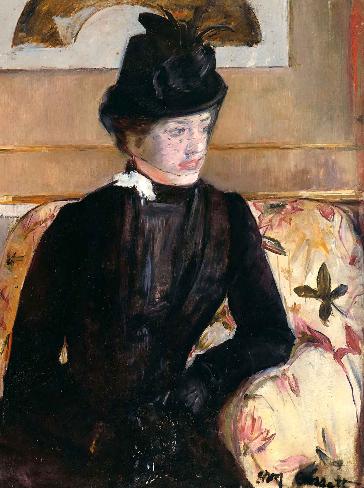 Mrs. Gardner Cassatt in Black 1880 Painting by Mary Cassatt Art Print (6 Sizes)
