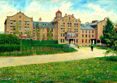 Mount de Chantal Academy Wheeling WV in 1908 Art Print (7 Sizes) - Premium Print