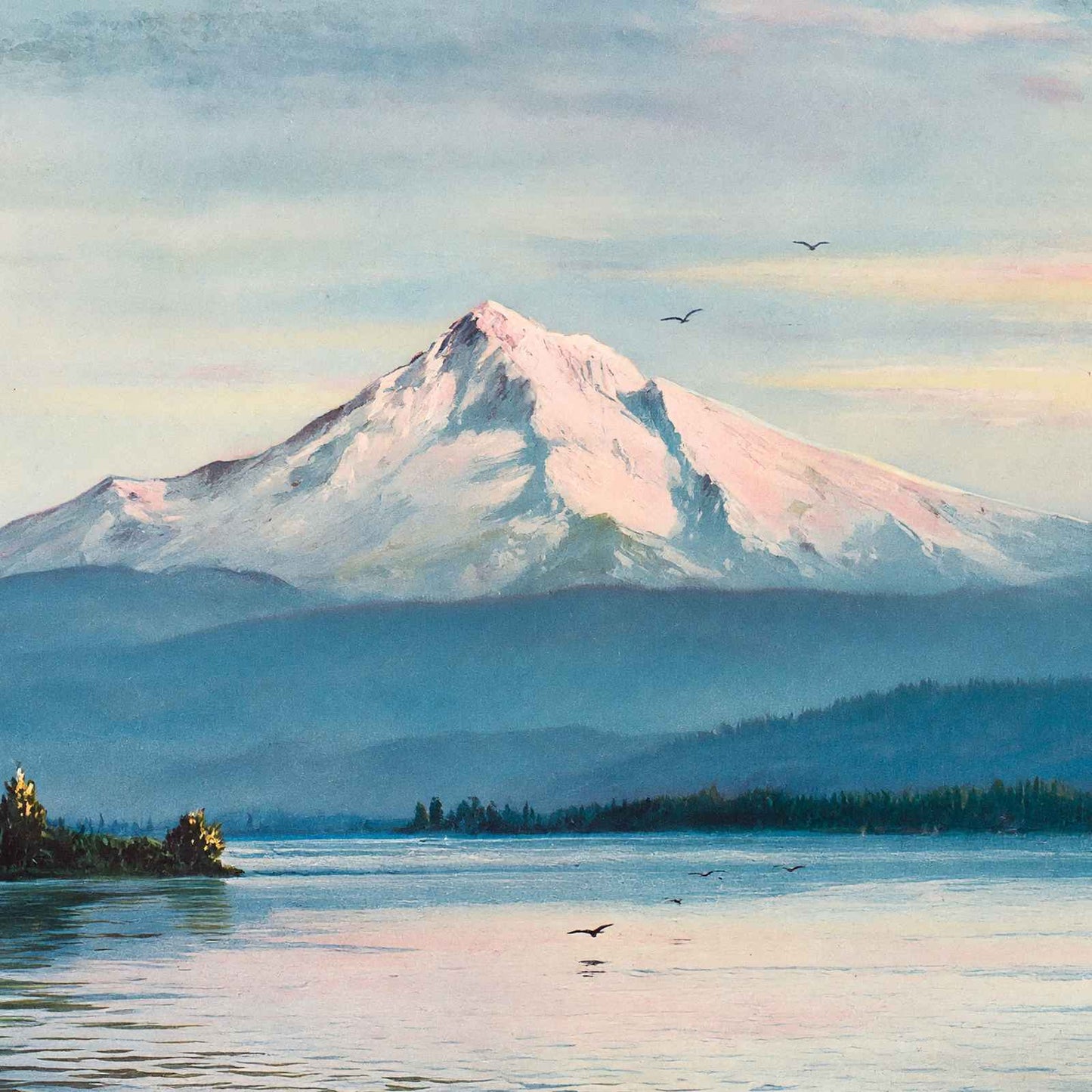 Mount Hood Oregon in 1908 Vintage Print (7 Sizes) - Acid Free