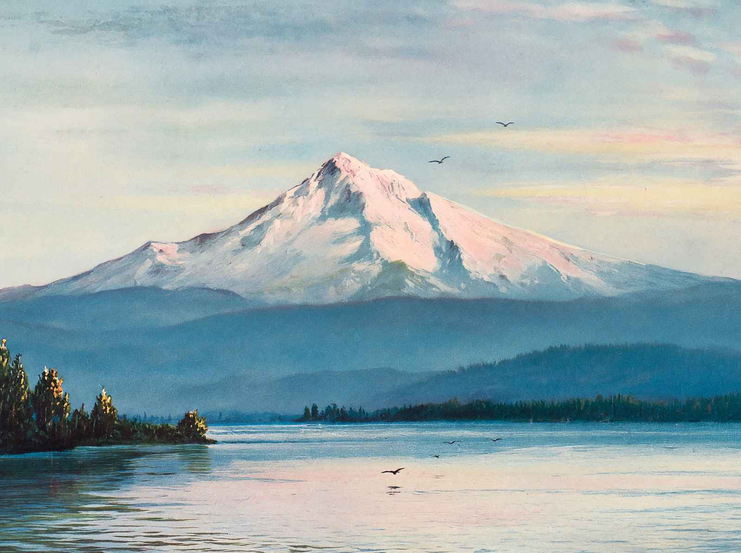 Mount Hood Oregon in 1908 Vintage Print (7 Sizes) - Acid Free