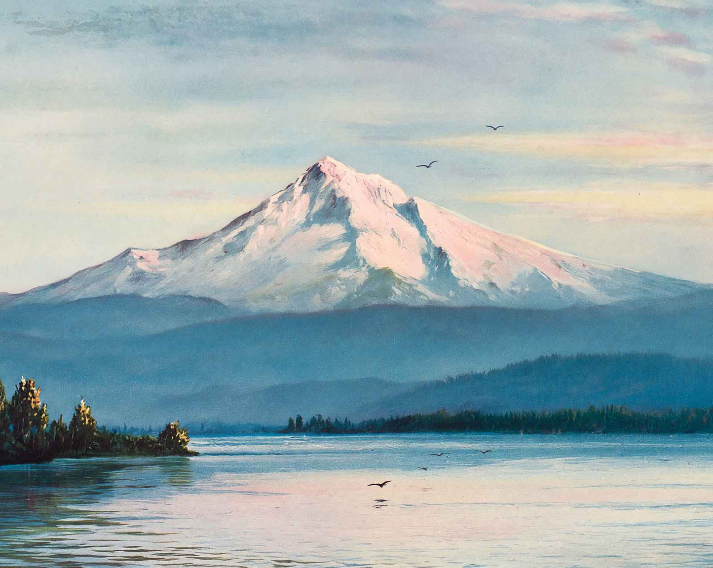 Mount Hood in 1908 vintage print