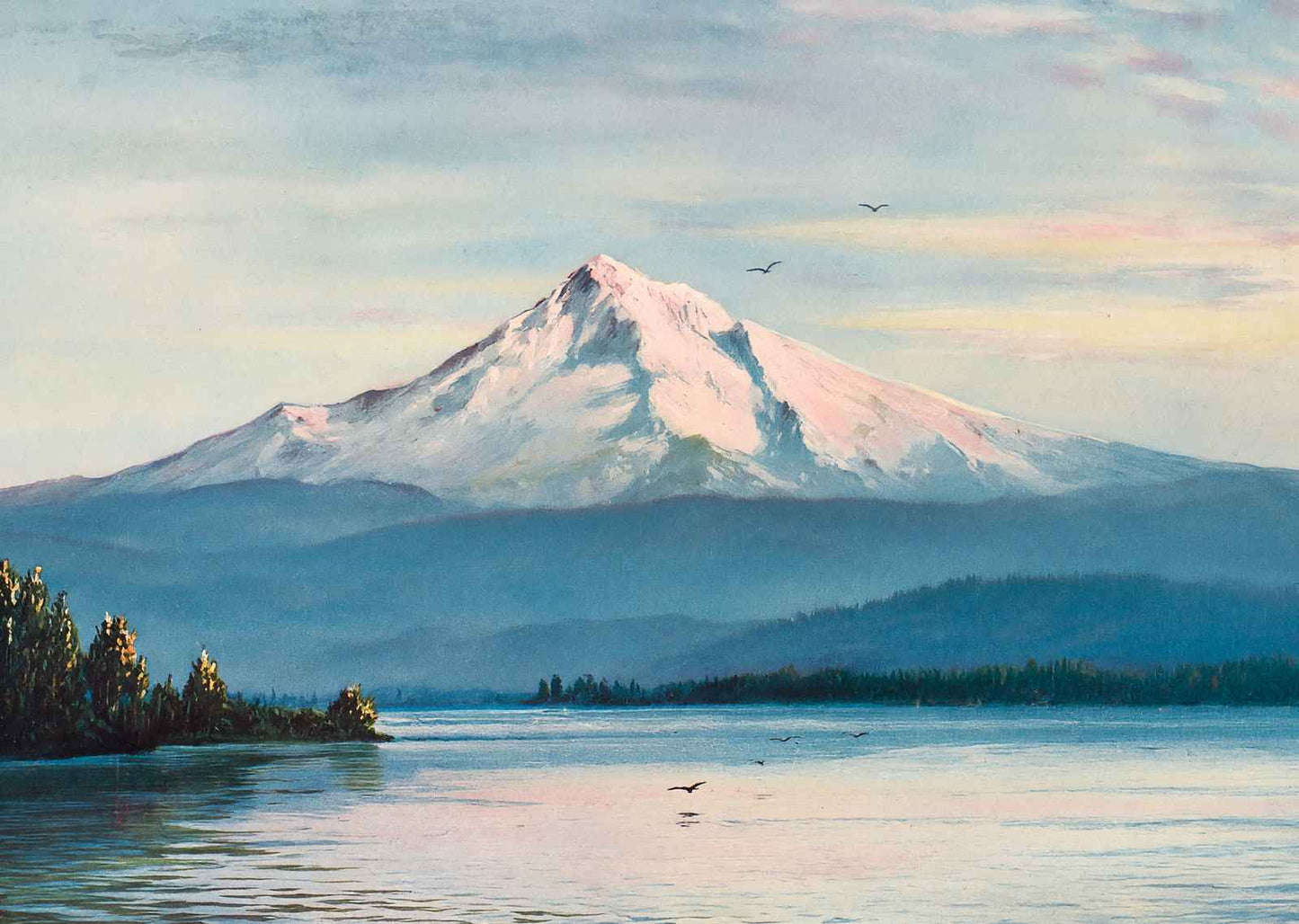 Mount Hood Oregon in 1908 Vintage Print (7 Sizes) - Acid Free