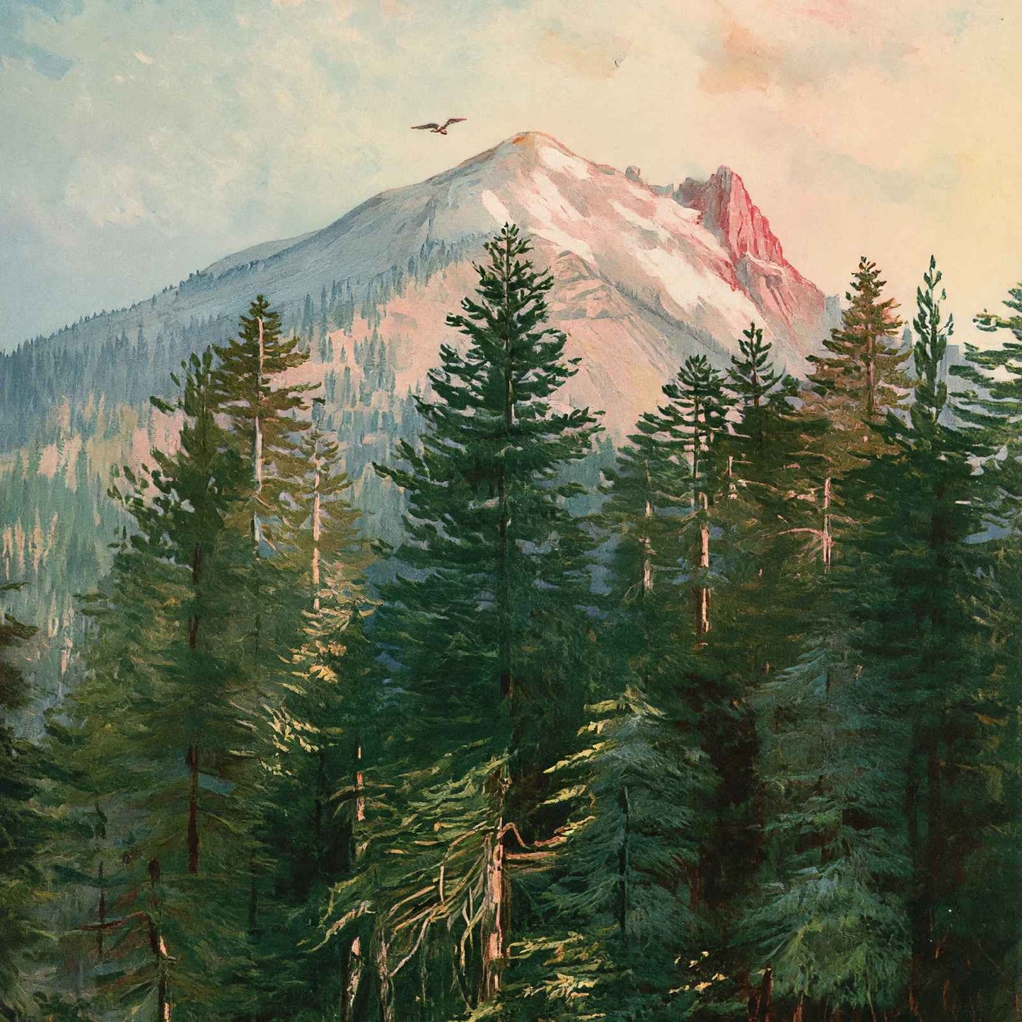 Mount Pitt Southern Oregon in 1908 Vintage Print (7 Sizes) - Reproduction