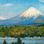 Mount St Helens from Columbia River Oregon in 1908 Painting Print (7 Sizes)