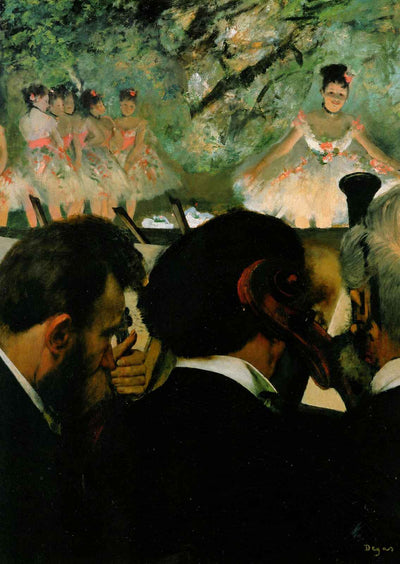 Musicians in the Orchestra Fine Art Print 1872 Painting by Edgar Degas (6 Sizes)