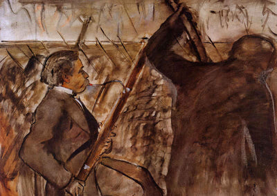 Musicians in the Orchestra 1870 Painting by Edgar Degas Art Print (6 Sizes)