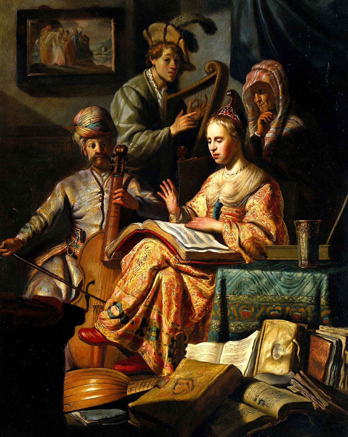 Musical Allegory painting by Rembrandt (1626)