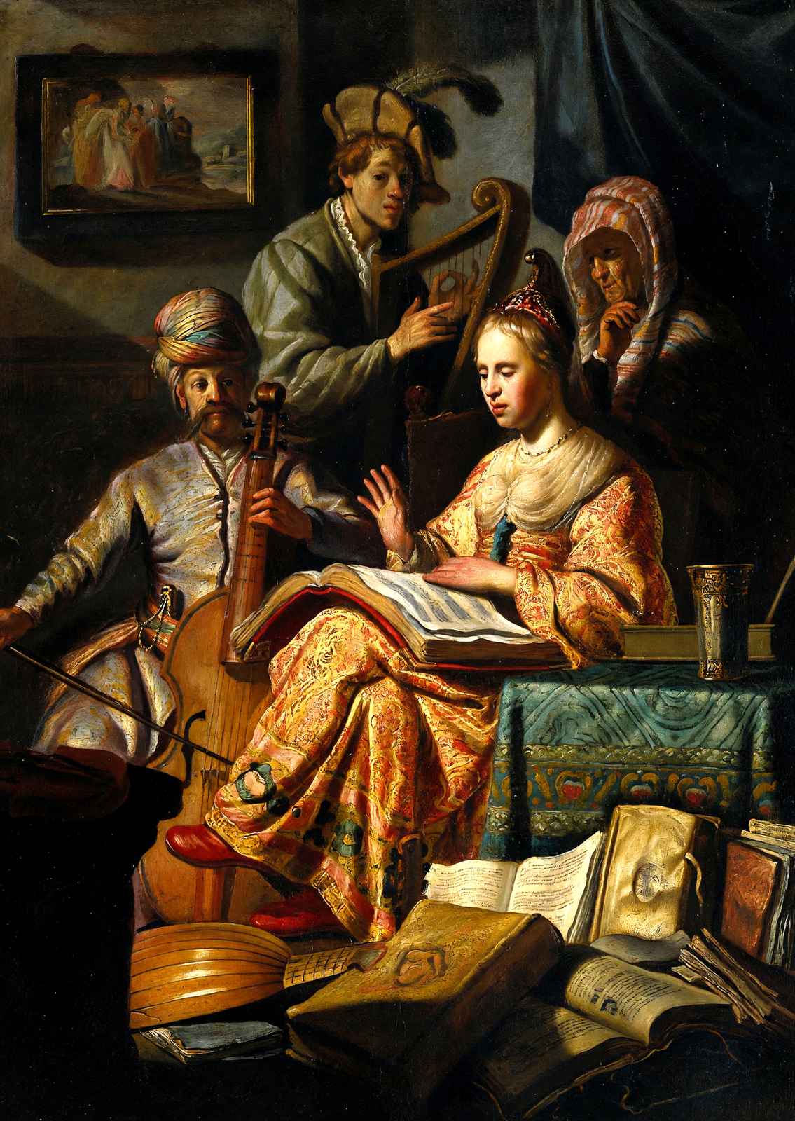 Musical Allegory 1626 Painting by Rembrandt Art Print (6 Sizes)