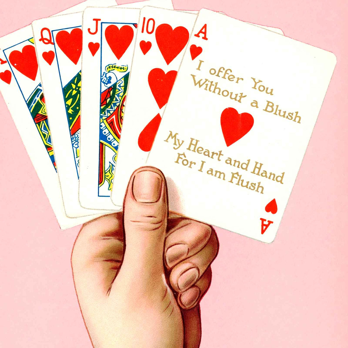 My Heart and Hand in 1909 Vintage Print (7 Sizes) - Shipped Flat