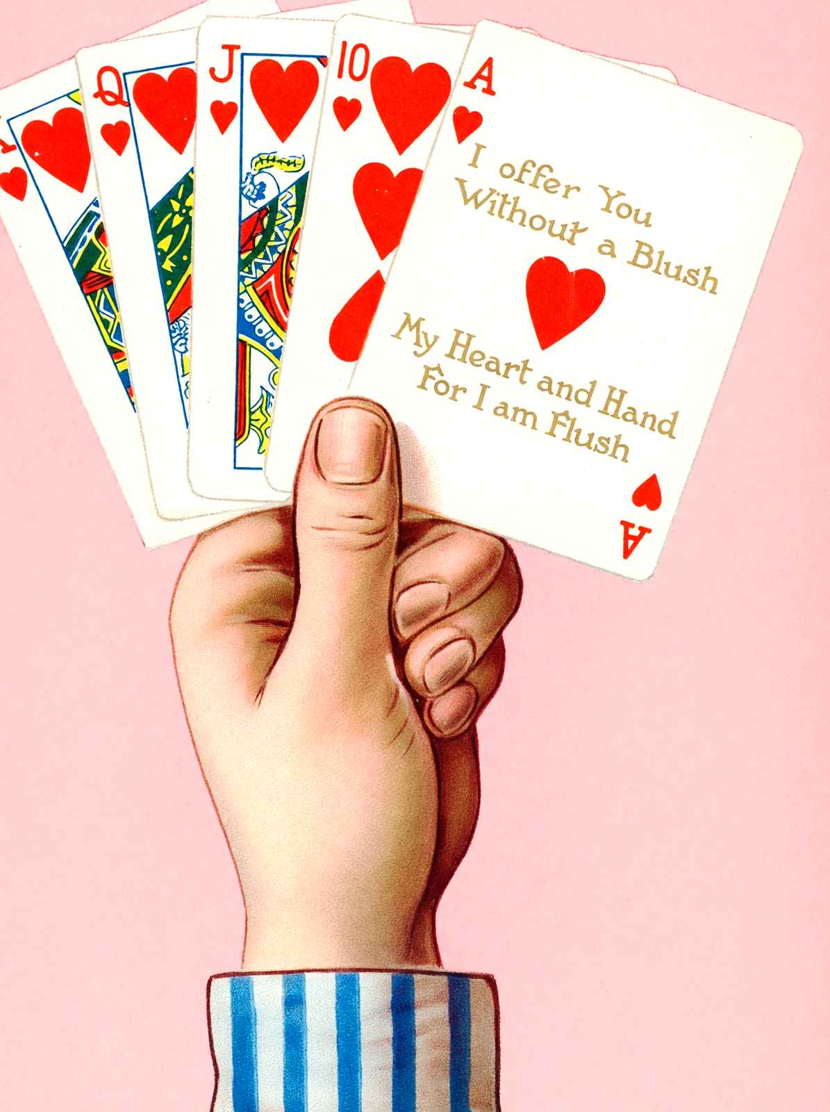 My Heart and Hand in 1909 Vintage Print (7 Sizes) - Shipped Flat