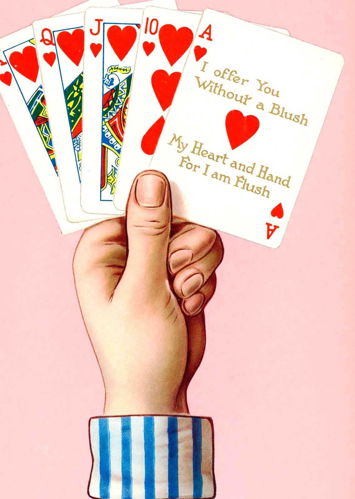 My Heart and Hand in 1909 Vintage Print (7 Sizes) - Shipped Flat