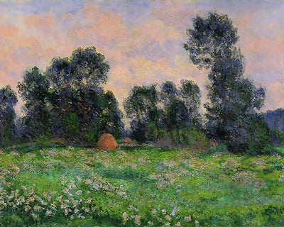 Meadow in Giverny Painting by Claude Monet 8x10" Art Print