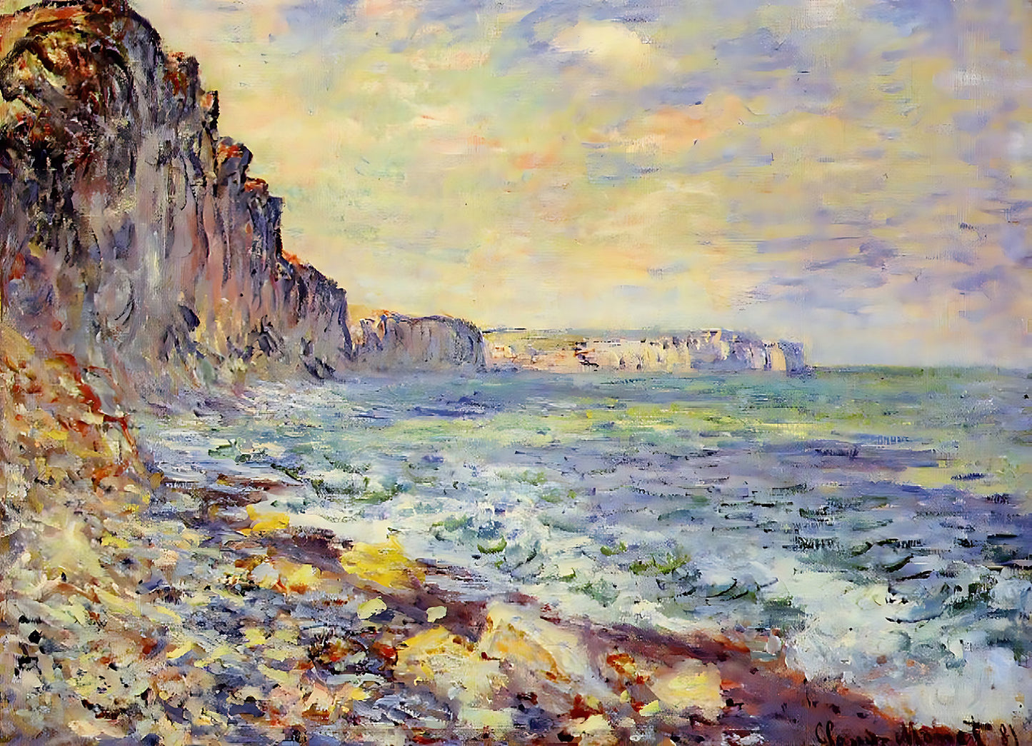 Morning by the Sea Painting by Claude Monet 8x10" Art Print