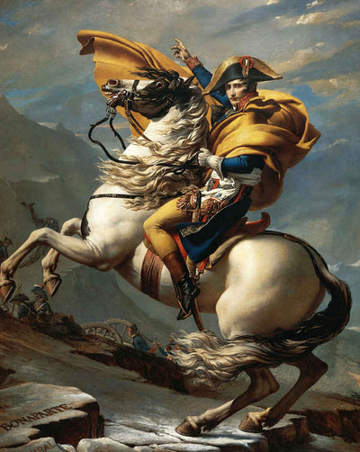Napoleon Crossing the Alps painting by Jacques-Louis David