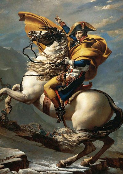 Napoleon Crossing the Alps by Jacques-Louis David Fine Art Print (6 Sizes)