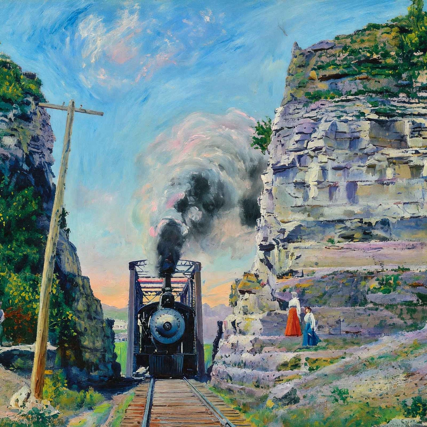 The Narrows Eureka Springs AR in 1907 Art Print (7 Sizes) - Archival Paper