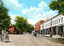 Nashawannuck Square with Horse-Drawn Vehicles, Easthampton, MA Vintage Print