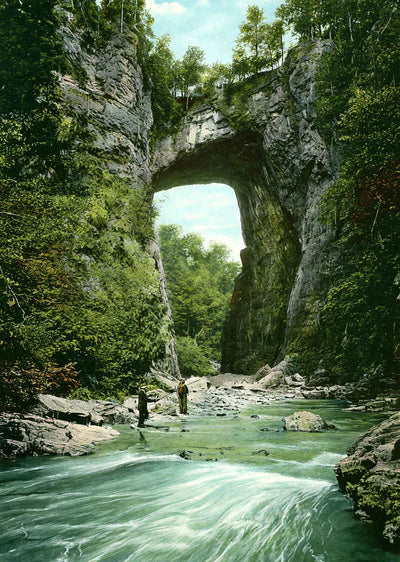 Natural Bridge Rockbridge County VA in 1905 Vintage Print (7 Sizes)