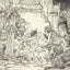 Nativity drawing print by Rembrandt (1654)