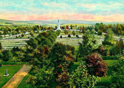 National Cemetery Antietam MD in 1907 Art Print (7 Sizes) - Enhanced