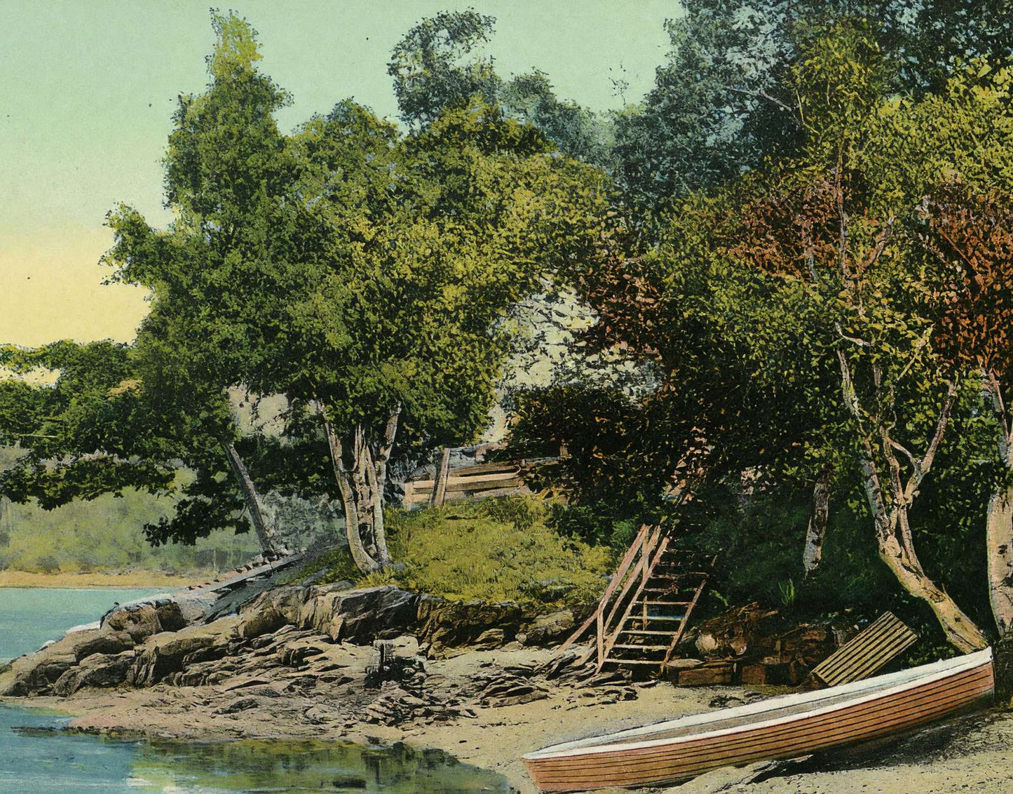 Near the Gurnett Casco Bay Maine in 1908 Vintage Print (7 Sizes)