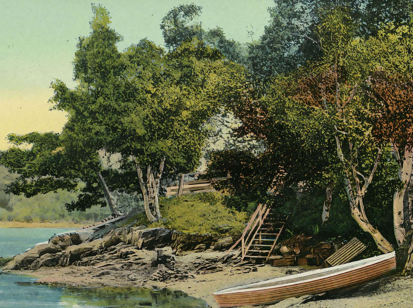 Near the Gurnett Casco Bay Maine in 1908 Vintage Print (7 Sizes)