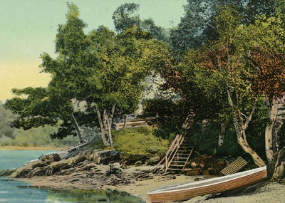 Near the Gurnett Casco Bay Maine in 1908 Vintage Print (7 Sizes)
