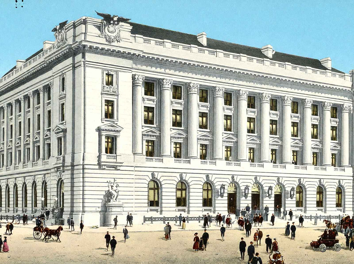 New Post Office Cleveland in 1907 Vintage Print (7 Sizes) - Retouched