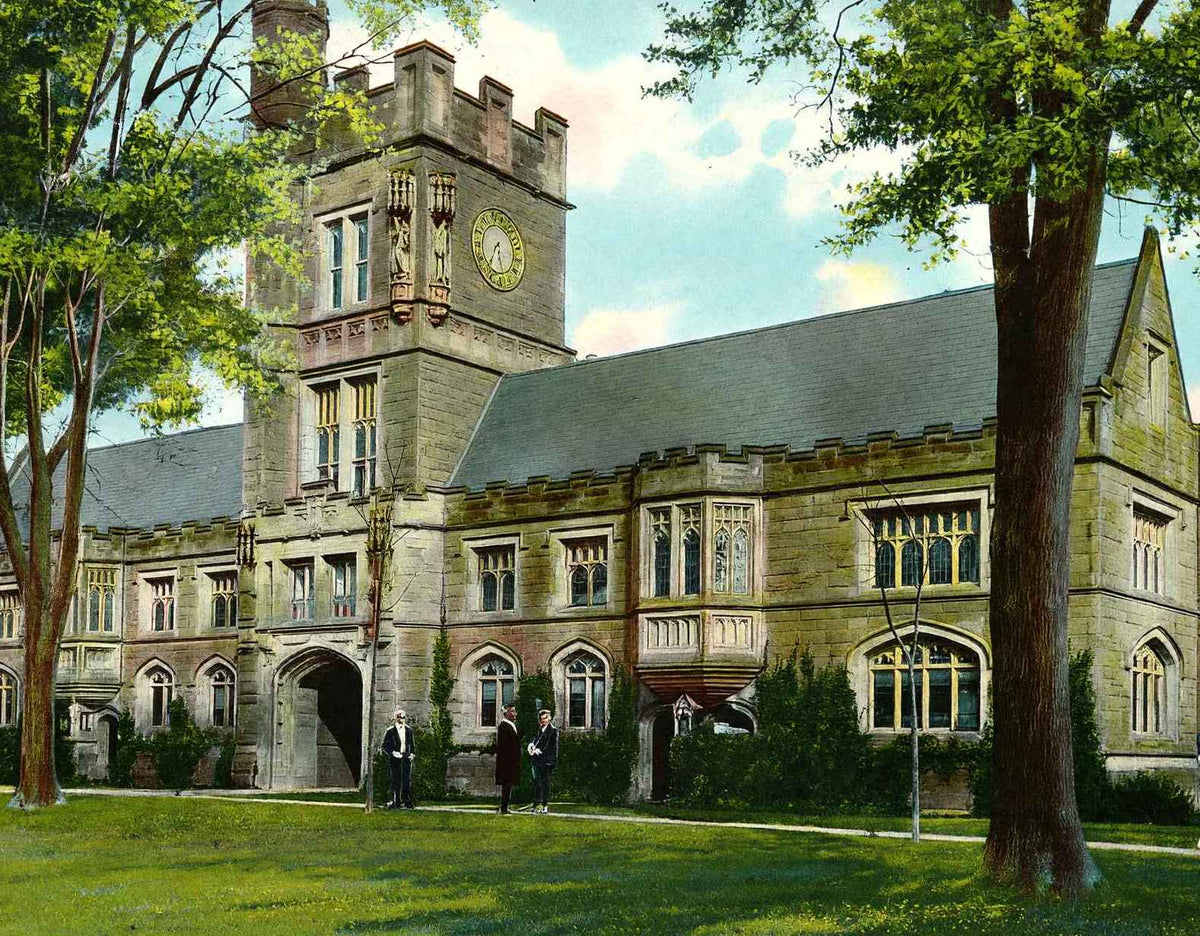 New Library Princeton University in 1910 Vintage Print (7 Sizes) - Retouched