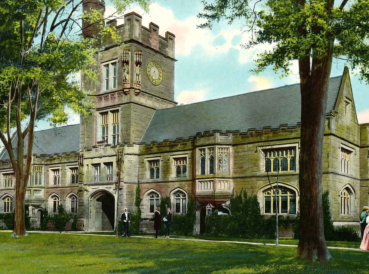New Library Princeton University in 1910 Vintage Print (7 Sizes) - Retouched