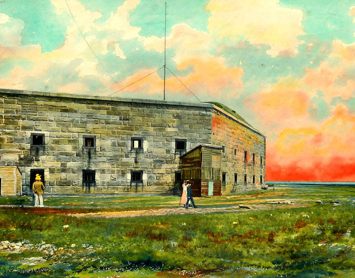 Old Fort Rodman, New Bedford, Massachusetts in 1905 Art Print (7 Sizes)