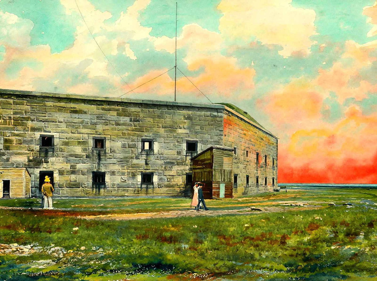 Old Fort Rodman, New Bedford, Massachusetts in 1905 Art Print (7 Sizes)