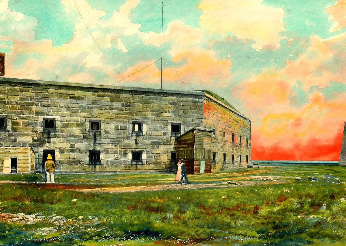 Old Fort Rodman, New Bedford, Massachusetts in 1905 Art Print (7 Sizes)