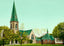 Grace Episcopal Church, Newton, Massachusetts in 1907 Vintage Print (7 Sizes)