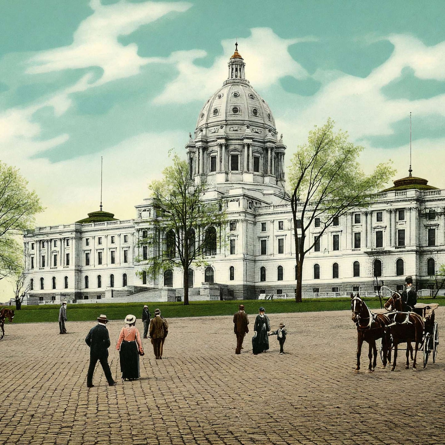 New State Capitol St Paul in 1906 Vintage Print (7 Sizes) - Reproduction