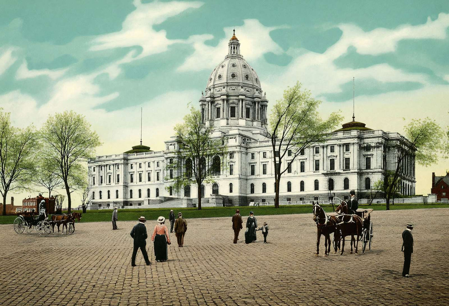 New State Capitol St Paul in 1906 Vintage Print (7 Sizes) - Reproduction