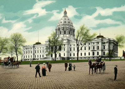 New State Capitol St Paul in 1906 Vintage Print (7 Sizes) - Reproduction