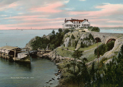 Beacon Rock Newport RI in 1905 Vintage Print (7 Sizes)