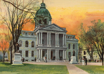 New Hampshire State Capitol Concord NH in 1906 Vintage Print (7 Sizes)