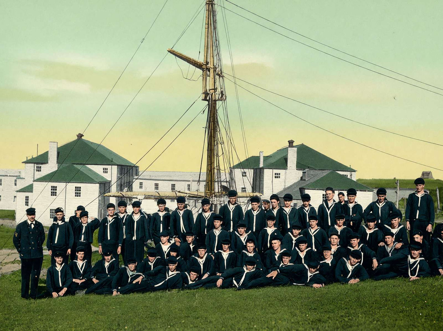 Training Station Group of Middies Newport RI in 1907 Vintage Print (7 Sizes)