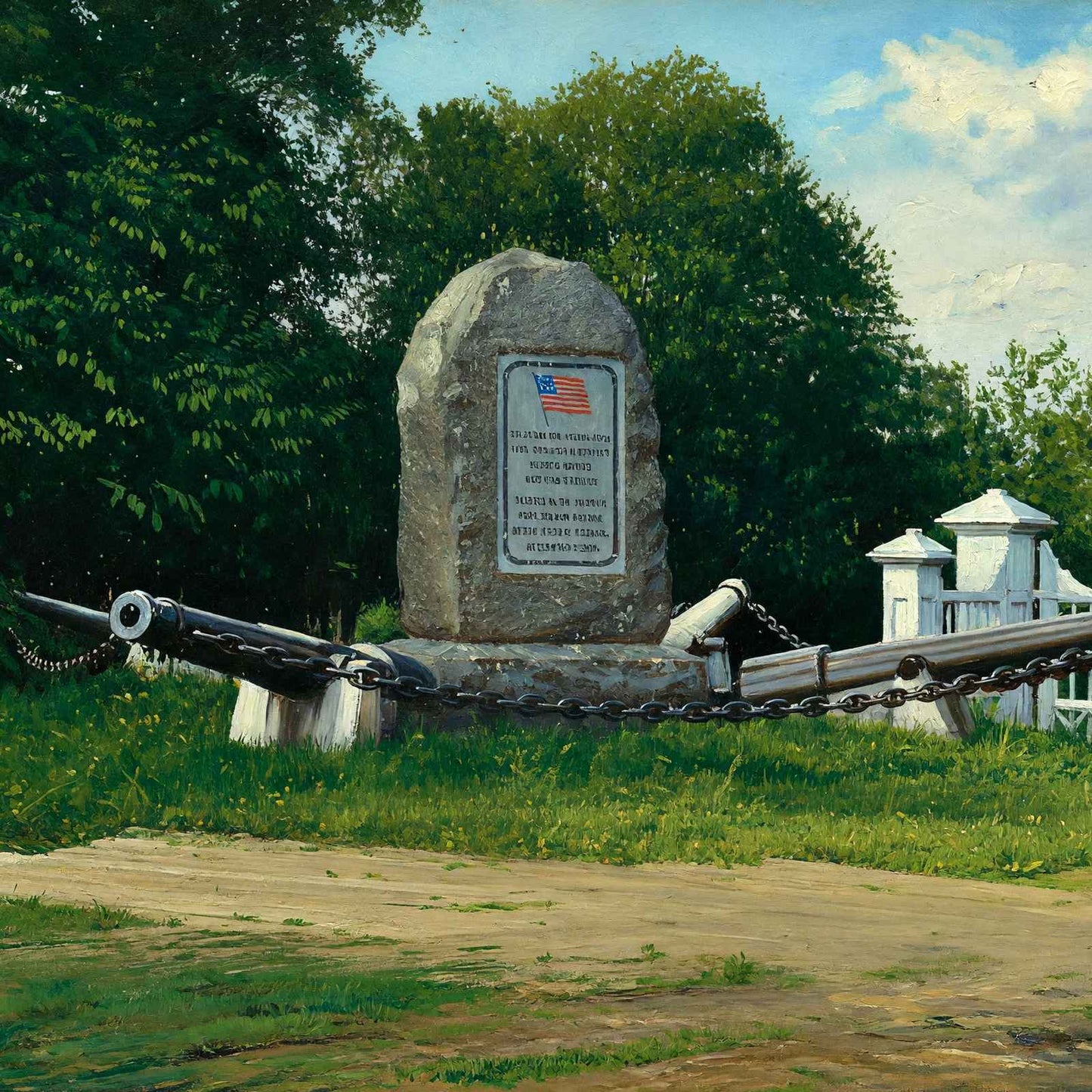 Cooch's Bridge Newark DE in 1905 Painting Print (7 Sizes) - Acid Free