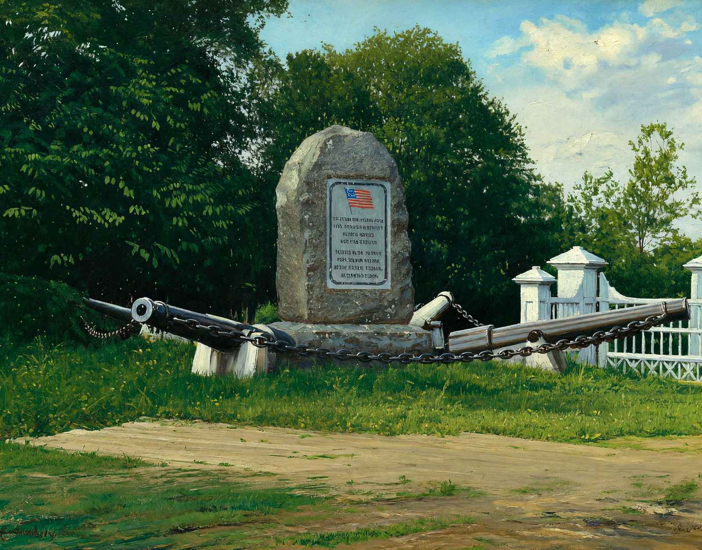 Cooch's Bridge Newark DE in 1905 Painting Print (7 Sizes) - Acid Free