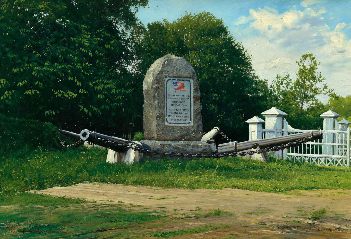 Cooch's Bridge Newark DE in 1905 Painting Print (7 Sizes) - Acid Free