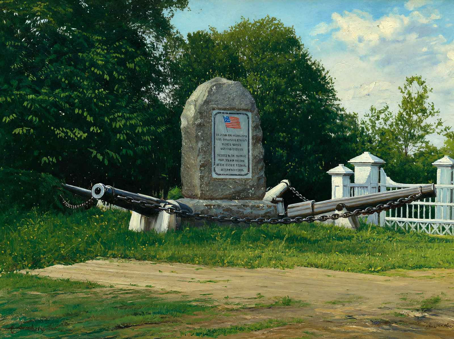 Cooch's Bridge Newark DE in 1905 Painting Print (7 Sizes) - Acid Free
